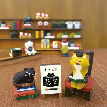 1 buc Japonia Zakka Cat Librărie Decor Scenă Raft de Colectie Decor Decor Acasă Rasina de Artizanat Jucărie Japonia Ornamente DIY