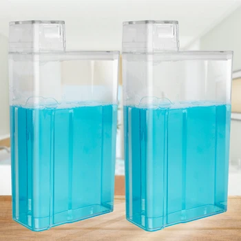 2 buc Detergent de Rufe Dozator de 1.2 L Capacitate Mare de Săpun de Rufe Recipiente Transparente Detergent de Rufe Organizator Reutilizabile