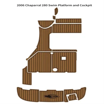 2006 Chaparral 280 Platforma de Înot Pilotaj Barca Spuma EVA Punte din lemn de Tec Etaj Pad Mat Suport Auto Adeziv SeaDek Gatorstep Stil