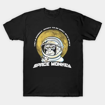 2021 Bărbați/Femei Vara Negru Stradă de Moda Hip Hop Space Monkey Club de Lupta T-shirt din Bumbac Tricouri cu Maneci Scurte Topuri