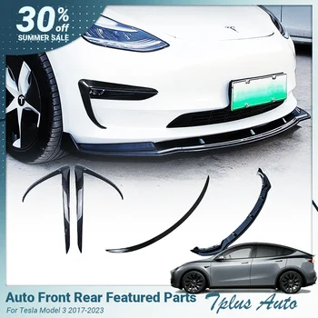 2023 Auto Spoiler Fata Buze Kit De Caroserie Din Fibra De Carbon Spoiler Lampă De Ceață Față Ramă De Protecție Pentru Tesla Model 3 2023 Accesorii Auto