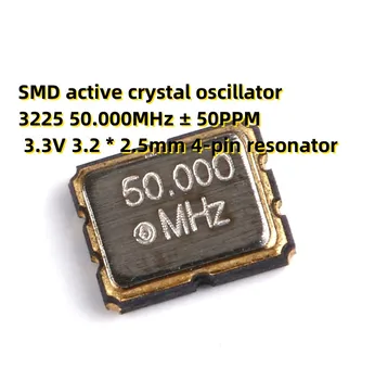 20BUC SMD active oscilator cu cristal 3225 50.000 MHz ± 50PPM 3.3 V 3.2 * 2.5 mm 4-pin rezonator