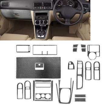 24buc RHD Set Complet Auto Interior Consola centrala de Schimbare a vitezelor Panou Decor Ornamental Pentru VW Golf Jetta MK4 R32 Bora GTI 1999-2004