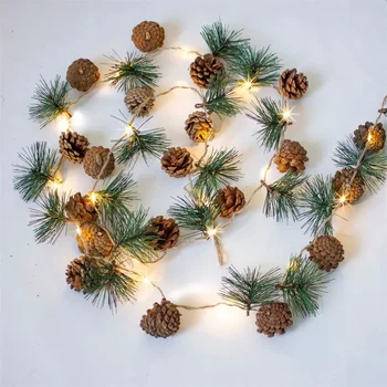 2M 20 LED-uri Conuri de pin Șir Lumina de crăciun con de pin Zână Lumina Con de Pin Ghirlanda Șir de Lumini Decoratiuni de Craciun