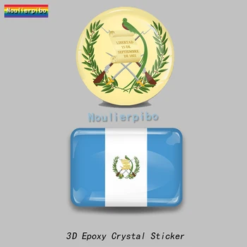 3D Epoxidice Guatemala Steag Stema Națională de Fotbal Cupola Auto Autocolant Stereo Vinil Decal pentru Masina Telefon Casca Motocicleta Laptop