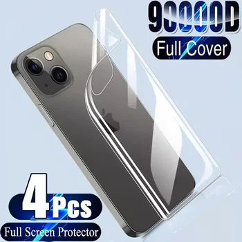4buc Hidrogel Film Pentru iPhone 12 13 14 15 Pro Max Ecran de Protecție Pentru iPhone 12 13 Mini XS Max 14 15 Plus Film Nu Sticla