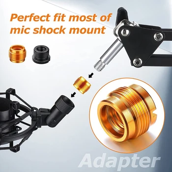 4buc Microfon Clip Șuruburi Filet Adaptor Convertor de Conversie Piulita Adaptor Microfon Mic Șurub Piuliță Clip