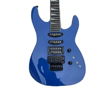6-string all-in-one chitara electrica, albastru lucios, de transport maritim poze reale, personalizate, transport gratuit la domiciliu