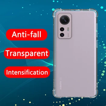 Airbag rezistent la Șocuri Bine gaura Transparent Cazul în care Telefonul Pentru Xiaomi 12X caz Anti-picătură de Protecție a Lentilei Caz Clar Funda