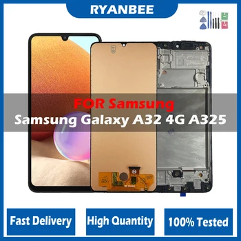 Amoled LCD Pentru Samsung Galaxy A32 4G Display FA325 SM-A325F/DS LCD Touch Screen Digitizer Asamblare Cu Cadru
