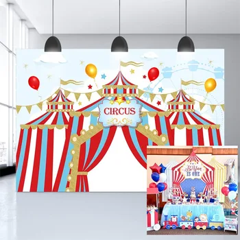 Animal de circ pentru copii petrecere de ziua de fundal de desene animate pentru copii party poster circ studio foto fundal