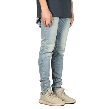 Blugi Barbati Skinny Slim Fit Albastru Negru Hip Hop Pantaloni din Denim Blugi Casual pentru Barbati Streetwear Casual Jean