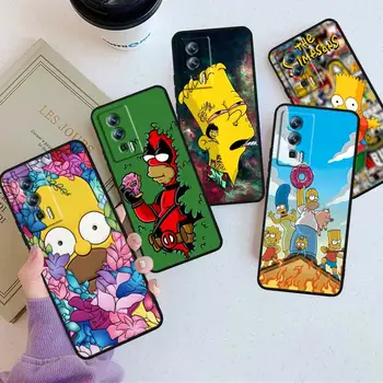 Băiatul Simpson Anime Telefon Caz Pentru Xiaomi Redmi K60 K50 K40 12X 11 10C 11 9A 9C 9AT 8A 8 7A 6A A1 5 4X 5G Capac Negru