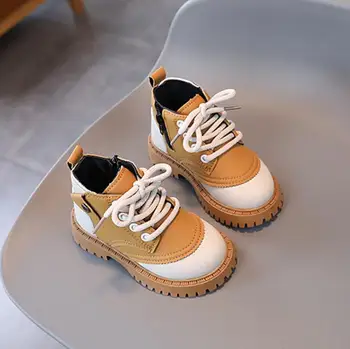 Băieți și Fete, Copii Chelsea Cizme 2023 Iarna Casual Moda pentru Copii Cizme de Zapada Glezna Cizme de Piele cu Fermoar Lateral Pantofi Sport