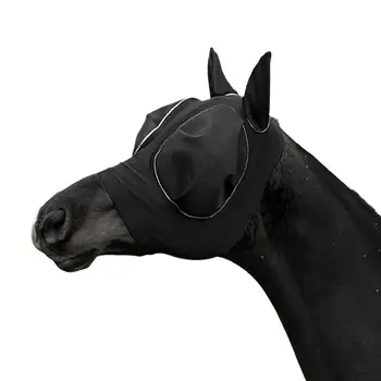 Calul Zbura Capac Fata Capac de Protecție a Capului Protector Acoperă Cu Urechi de Cal pe Ochi Masca Zbura Acoperirea ochiurilor de Plasă Respirabil Protectie UV
