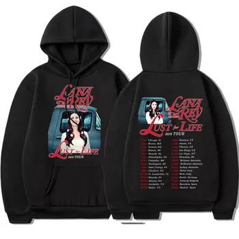Cantareata Lana Del Rey Vintage Unisex Hoodieu Pofta de Viata Tur Album de Muzica Bărbați Femei Jachete cu Glugă de sex Masculin Streetwear Pulover