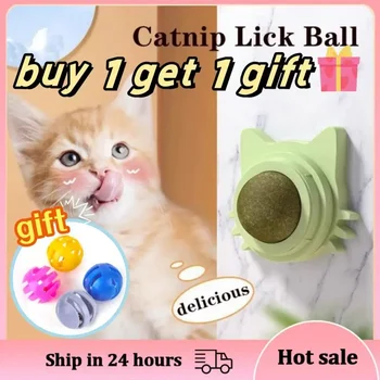 Catnip Bile Lins Distractiv Jucărie Pisica Auto-placere Pe Perete animale de Companie Minge de Energie Cat Artefact Rotativ Catnip Mingea Pentru Pisica Accesorii