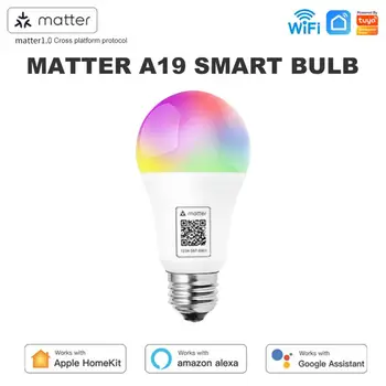 Contează Smart Home A19 Inteligent Bec RGB WiFI CW 9W E27 Lampă cu Led-uri de Sprijin Homekit Siri Pentru Google Acasa Alexa Pentru Acasă Decoation
