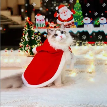 Crăciun Pisica Animale De Companie Costume Mos Craciun Haine Pentru Pisici De Talie Mică Câini De Crăciun Anul Nou Animal De Companie Pisica Îmbrăcăminte De Iarnă Pisoi Utilaje
