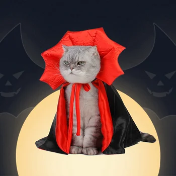 Cute Halloween Pentru Animale De Companie Costume Cosplay Vampir Mantie De Mic Câine Pisică Pisoi Rochie Catelus Drăguț Animale De Companie Haine Cat Accessoties Cadou