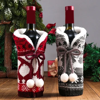 Decoratiuni de craciun pentru Casa Mos Craciun pentru Sticla de Vin Acoperi Cadou Titularii de Crăciun Navidad Decor Nou