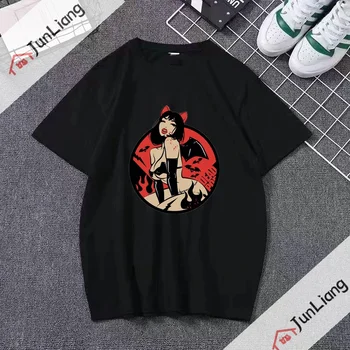 Desen animat Anime Hentai Senpai Grafic de Imprimare T-shirt de Moda Harajuku Retro Casual Sexy T-shirt de Vară Streetwear
