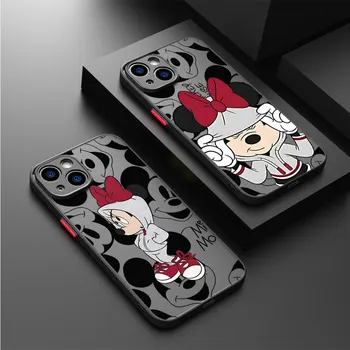 Disney Mickey Minnie Mouse Telefon Caz pentru Apple iPhone XS X XR SE 8 Plus 15 Pro 12 Mini 13 14 Pro Max 11 Pro 7 6S Lux Acoperi