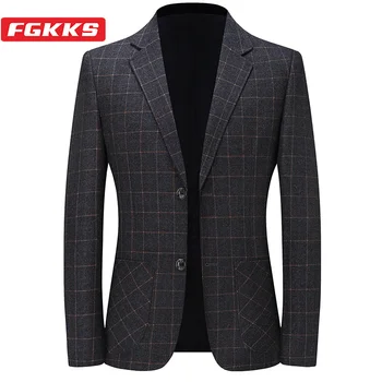 FGKKS 2023 Sacouri Casual Primavara-Vara Produsele Slim-Fit Tendință de Afaceri Strat de Înaltă Calitate, Design Hot-Vânzare Costum de Moda pentru Bărbați