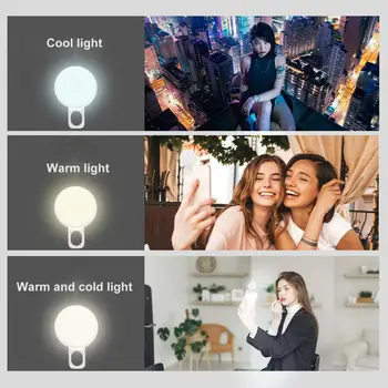 Fotografie Accesoriu Spori Selfie Joc cu Portabile de Umplere cu Led-uri Lumini Reglabile Moduri de Ușor de Clip-on Lumina pentru Fotografie