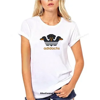 Funnuy Câine Teckel Model Adidachs Imprimate T-shirt, Bluze Femei Haine Grafic T Shirt Fată Băiat Ziua de nastere Cadou de Bumbac Tee