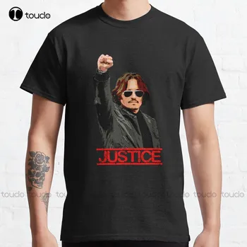 Justiție Pentru Johnny Depp Clasic T-Shirt Johnny Depp Îl Iubesc Pe Prietenul Meu Tricou Personalizat Cadou În Aer Liber, Simplu Vintag Camasi Casual