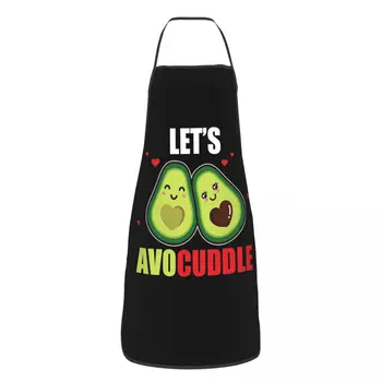 Kawaii Avocado Cuplu Amuzant Sort pentru Femei, Bărbați Să Avocuddle Adult Bucătărie Bucătar Salopete Tablier Bucătăria de Gătit de Copt Pictura