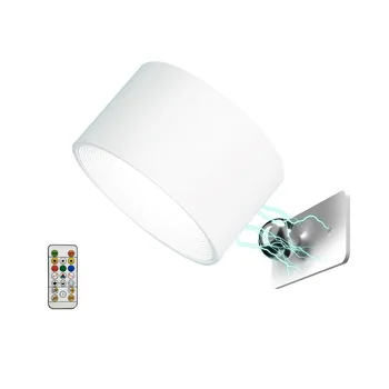 LED Tranșee de Perete, Montare pe Perete RGB Lampa USB Reîncărcabilă 360°Rotire Bile Magnetice, cu Acumulator lampa de Perete pentru Noptiera Albă