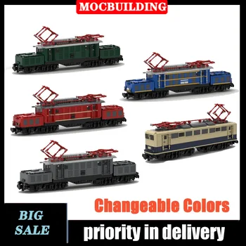 MOC City Tren de Transport de Model de Bloc de Asamblare Tren de Marfă de cale Ferată de Colectare a Copiilor Serie de Jucării Cadouri