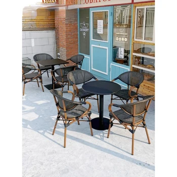 Masa si scaune de exterior, o terasă, în afara casual, impermeabil în aer liber scaune, combinate balcon, scaune rattan set de trei piese