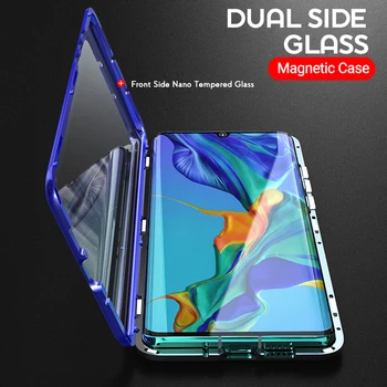 Metal Magnetic Transparent Caz Pentru Samsung Galaxy A50S A51 A52 5G A53 A54 5G A70S A71 A72 4G 5G A73 Dublă față-Verso Capac de Sticlă