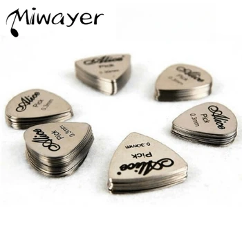Miwayer 5/10buc Alice de Metal pentru Chitară 0.3 mm grosime Rezistent de Culoare Argintie Profesionale Bass Ukelele Ponturi Chitara Bass Gita