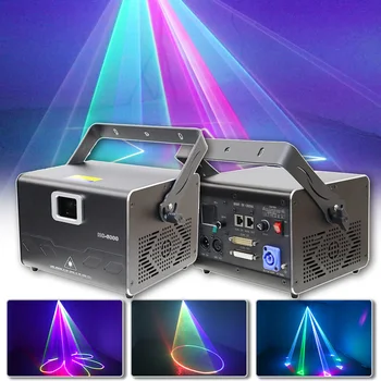 Noi Rj45 Interfata ILDA RGB 6w cu Laser de Lumină Laser Proiector Profesional de Animație 3D cu Laser Scanner DJ Disco Party de Crăciun