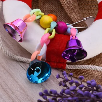 Papagal colorat Jucarii Suspensie Podului Agățat de Lanț de Companie Pasăre, Papagal Mestecați Jucării Colivie Jucarii pentru Papagali Pasari Decor Acasă