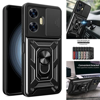 Pentru Realme C55 5G Caz Slide Camera Armor Masina Inel Titular Cazuri de Telefon Pentru Realmi C55 C 55 RealmeC55 5G RMX3710 6.72