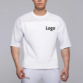 Personalizate de Dimensiuni Mari Bărbați Mânecă Scurtă Mesh T-Shirt Respirabil și Confortabil Sportive și de Agrement, Sportive, de Formare
