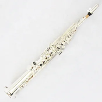 Profesionist instrument de suflat din lemn saxofon soprano Argint Placat cu saxofon soprano professtionnel direct saxofon