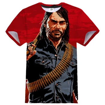 Red Dead Redemption 2 tricou Barbati pentru Femei de Moda Joc 3D de Imprimare Streetwear RDR2 Hip Hop Tricou O-Gât Casual Tricou Tricouri Topuri