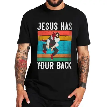 Retro Isus Are Spate T-shirt Jujitsu Stil Sport Citate Amuzante Harajuku Streetwear din Bumbac 100% Tricou Unisex UE Dimensiunea