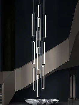 Scara Candelabru de Iluminat cu Led Tavan Pandantiv Lampă pentru Camera de zi Interior Iluminat de Tavan Candelabru Modern Loft Candelabru