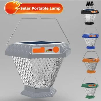 Solar portabil Camping Lampa de Iluminare în caz de Urgență USB Reîncărcabilă Curte în aer liber, Grădină Agățat Decorative Atmosfera Lumini