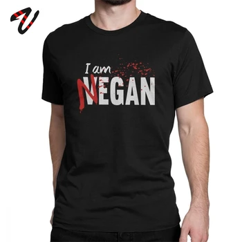 Sunt Negan Tricou Barbati din Bumbac 100% Sloganul Tricouri Crewneck 80 de Mers pe jos Mort Vegan Vegetarian Teuri Haine cu Maneci Scurte Supradimensionat