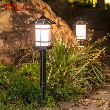 TYLA Clasică în aer liber Gazon Lampă Neagră Lumină LED-uri Impermeabil Solare Acasă pentru Vila Calea Decoratiuni de Gradina