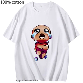 Tboi Grafic T Shirt Legarea de Isaac Tricouri Joc Fierbinte Tricouri Femei Estetice Haine de Desene animate Drăguț/Drăguță Tricou 100% Bumbac