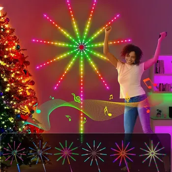 Telecomanda LED Strip foc de Artificii LED Lumini de Vacanță Lumina RGB 5050 Muzica, Living TV de Perete Decor de Crăciun